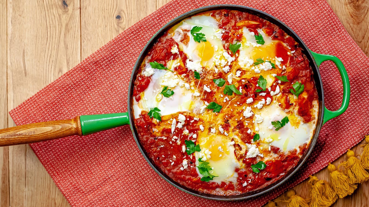 Video player poster image preview for Patatas Bravas Shakshuka