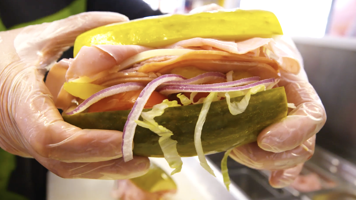 preview for This Shop Makes Sandwiches Out Of Massive Pickles