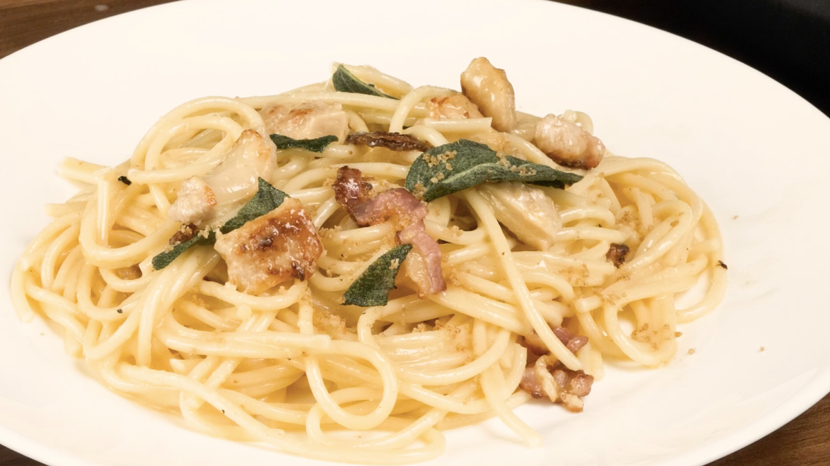 Video player poster image preview for Pigs In Blankets Carbonara