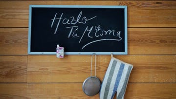 una pizarra para la cocina
