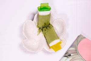 helados de té matcha y yogur