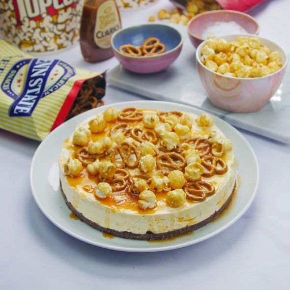 preview for Salted caramel and pretzel cheesecake