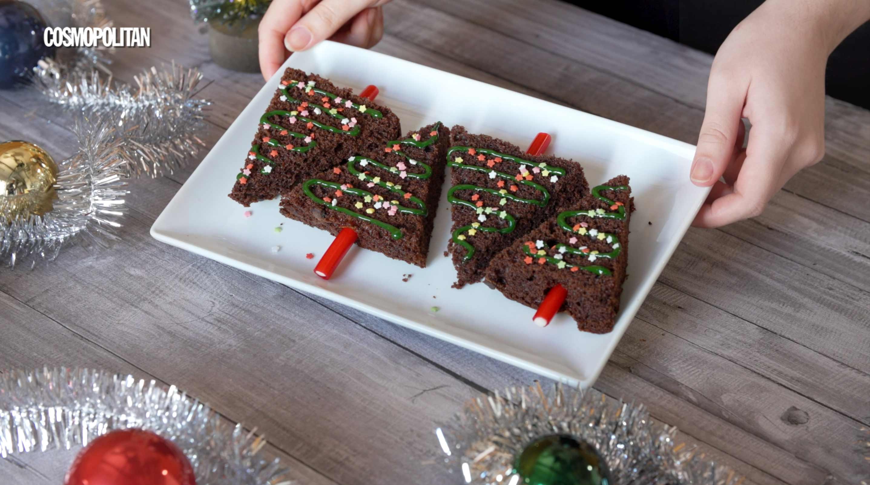 Recetas de una #chicaCosmo: árboles de Navidad de brownie