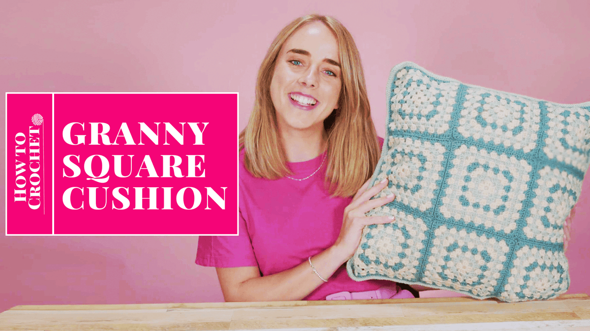 Granny Square Crochet Cushion Cover