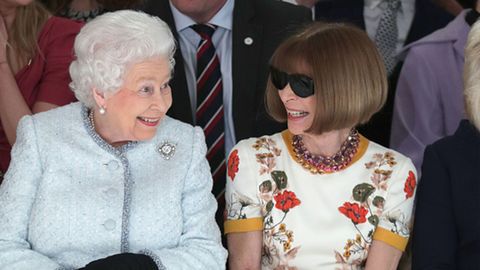 preview for Queen Elizabeth Makes A Rare Appearance at London Fashion Week