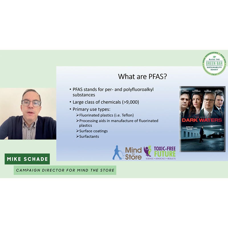 good housekeeping and made safe raise the green bar sustainability summit 2021 logo with speaker headshots