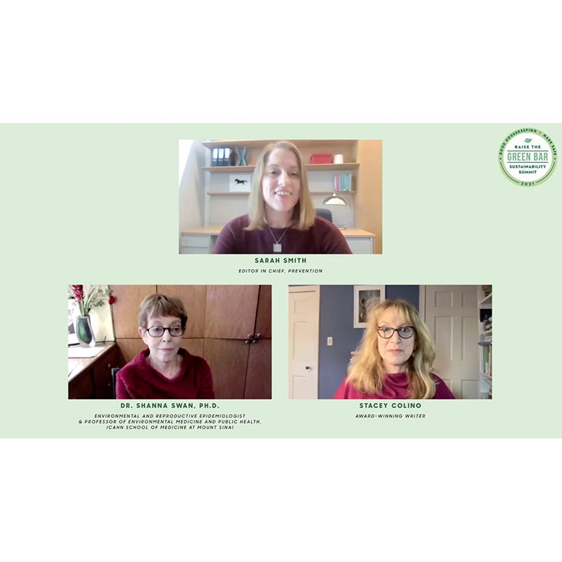 good housekeeping and made safe raise the green bar sustainability summit 2021 logo with speaker headshots