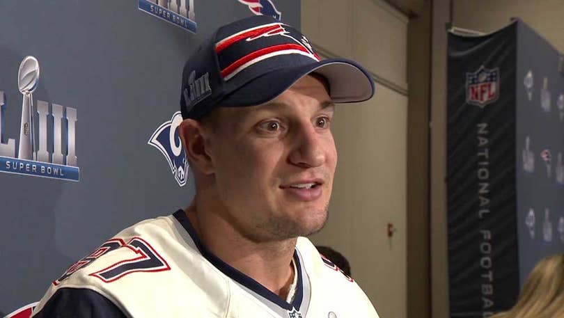 Patriots' Rob Gronkowski rocks 69 jersey for Super Bowl parade