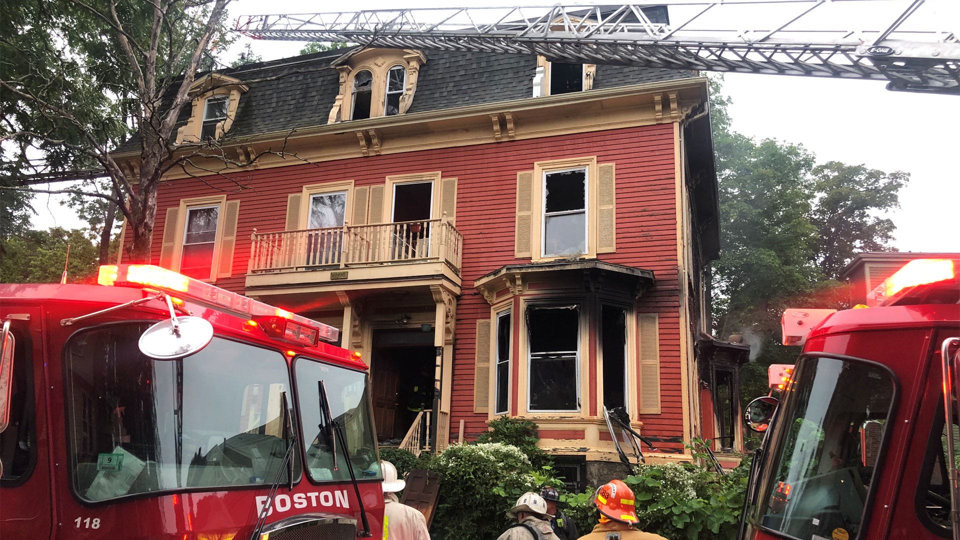 Boston Firefighters Take Down Jersey Street Fire In Intense Heat