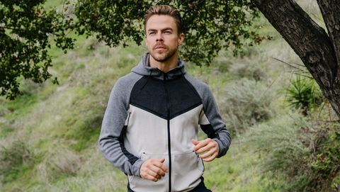 preview for Derek Hough Only Stops Dancing Long Enough To Fit In A Run
