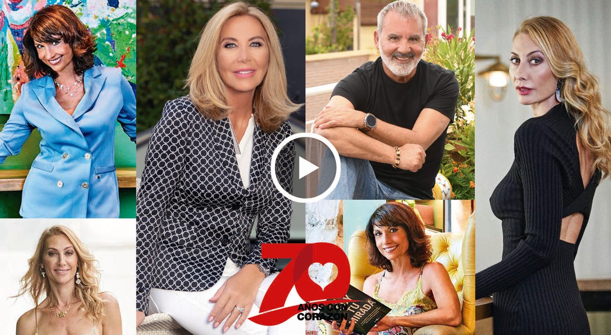norma duval, cristina higueras, valentín paredes y monica pont felicitan a diez minutos por su 70 aniversario
