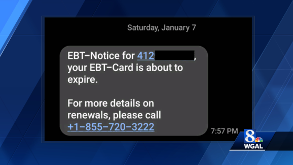 State warns of potential text scam involving EBT cards