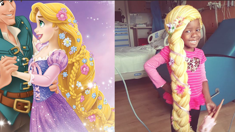preview for A Magical Charity Makes Disney Princess Wigs For Kids With Cancer