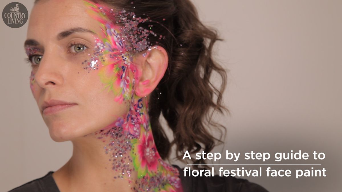 preview for A step by step guide to floral festival face paint