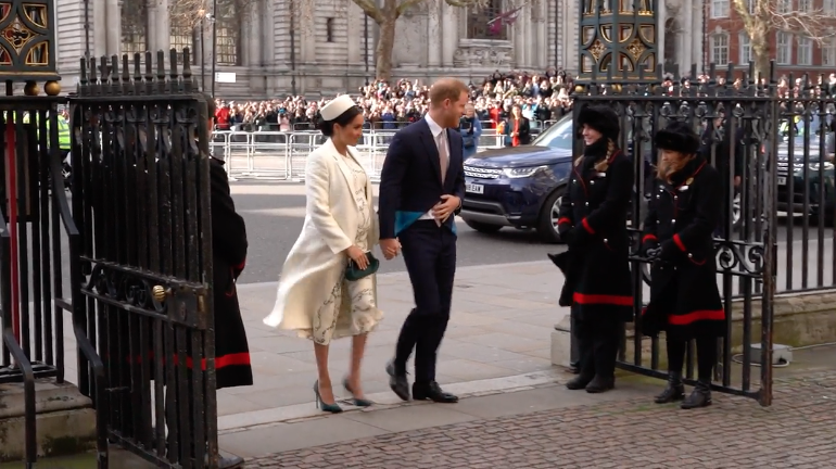 preview for Meghan and Harry arriving at the Commonwealth Day service 2019