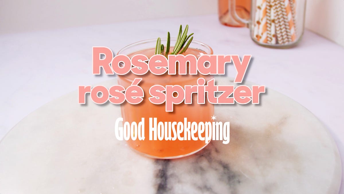 best cocktail recipes rosemary rose spritzer