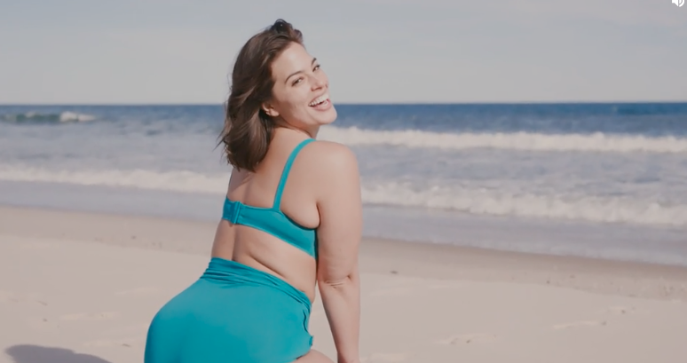 Ashley Graham models see-through top and bra as she promotes Plus