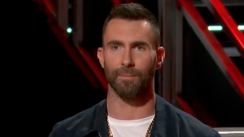 Adam Levine Debuts Blonde Corn Hawk Hairstyle