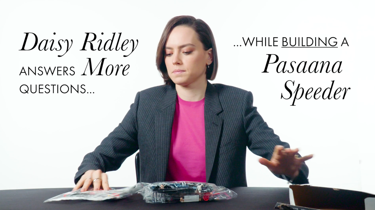 preview for Daisy Ridley Answers More Questions While Building A Pasaana Speeder