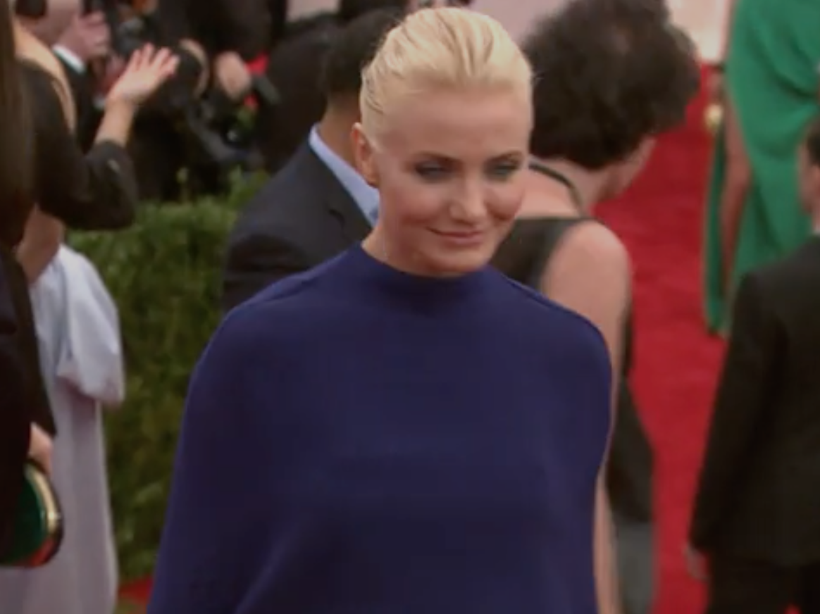 preview for Cameron Diaz in Stella McCartney at the 2013 Met Gala