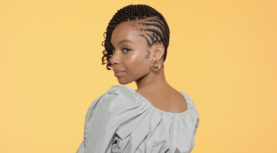 How to Create a Two-Into-One Freestyle Braided Hairstyle - Cosmo's