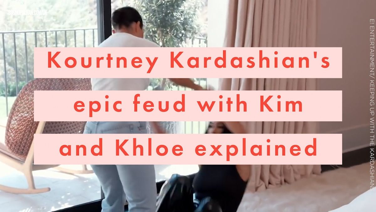 preview for Kourtney Kardashian's epic feud with Kim and Khloe explained