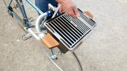 preview for Easy BBQ Attaches To Your Handlebars