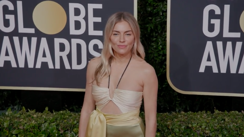 preview for Sienna Miller in Gucci at the 2020 Golden Globes