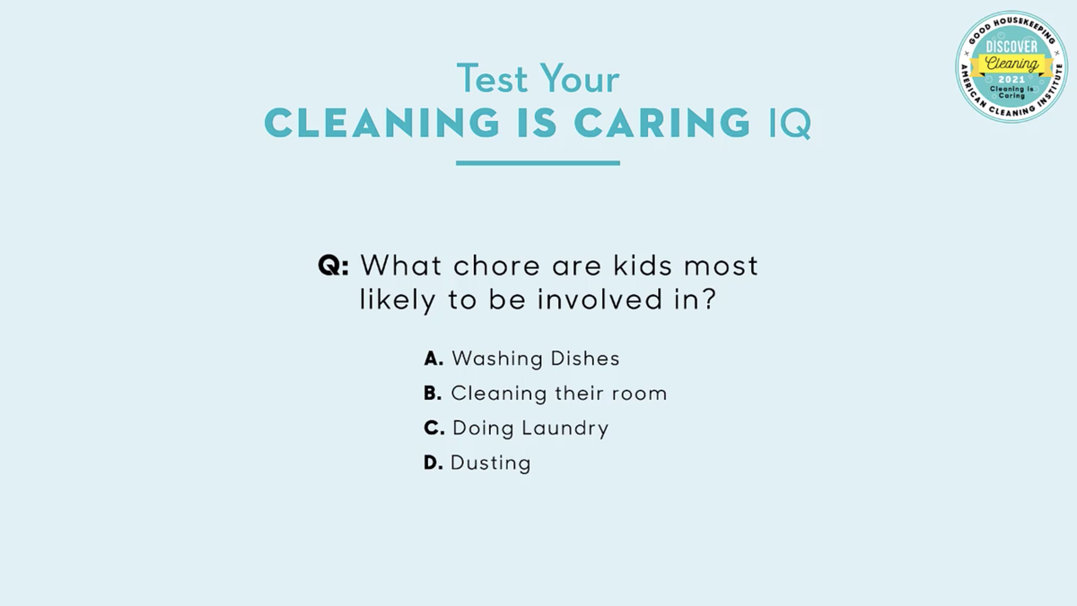 preview for 2021 Good Housekeeping X American Cleaning Institute Discover Cleaning: Cleaning Is Caring Summit Trivia
