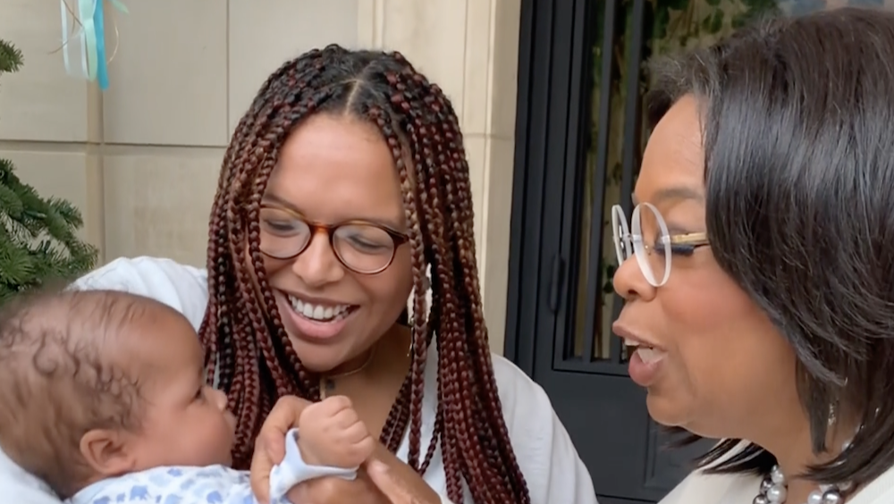 preview for Oprah Greets Kirby Bumpus and Her Newborn Son, Luca