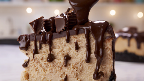 preview for Chocolate Peanut Butter Cheesecake Is The Fluffy Decadent Dessert Of Your Dreams