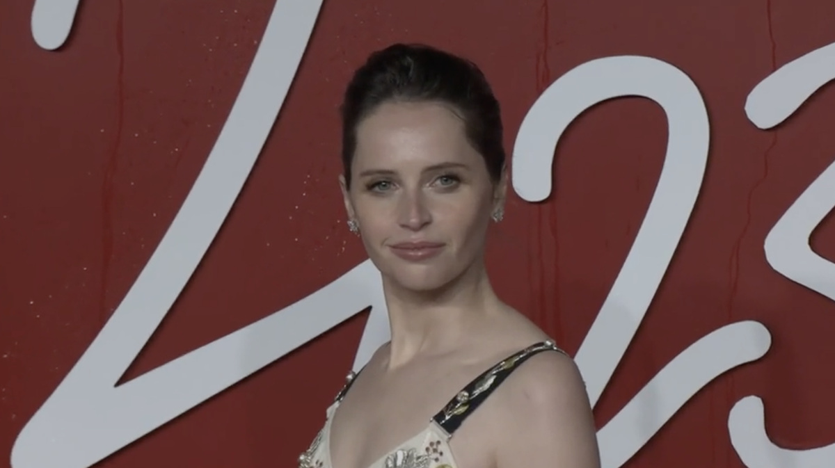 preview for Felicity Jones at the 2023 Fashion Awards