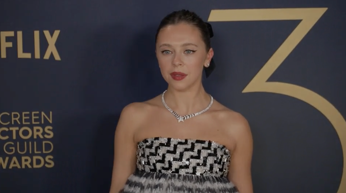 preview for Bel Powley wearing Chanel at the 2024 SAG Awards