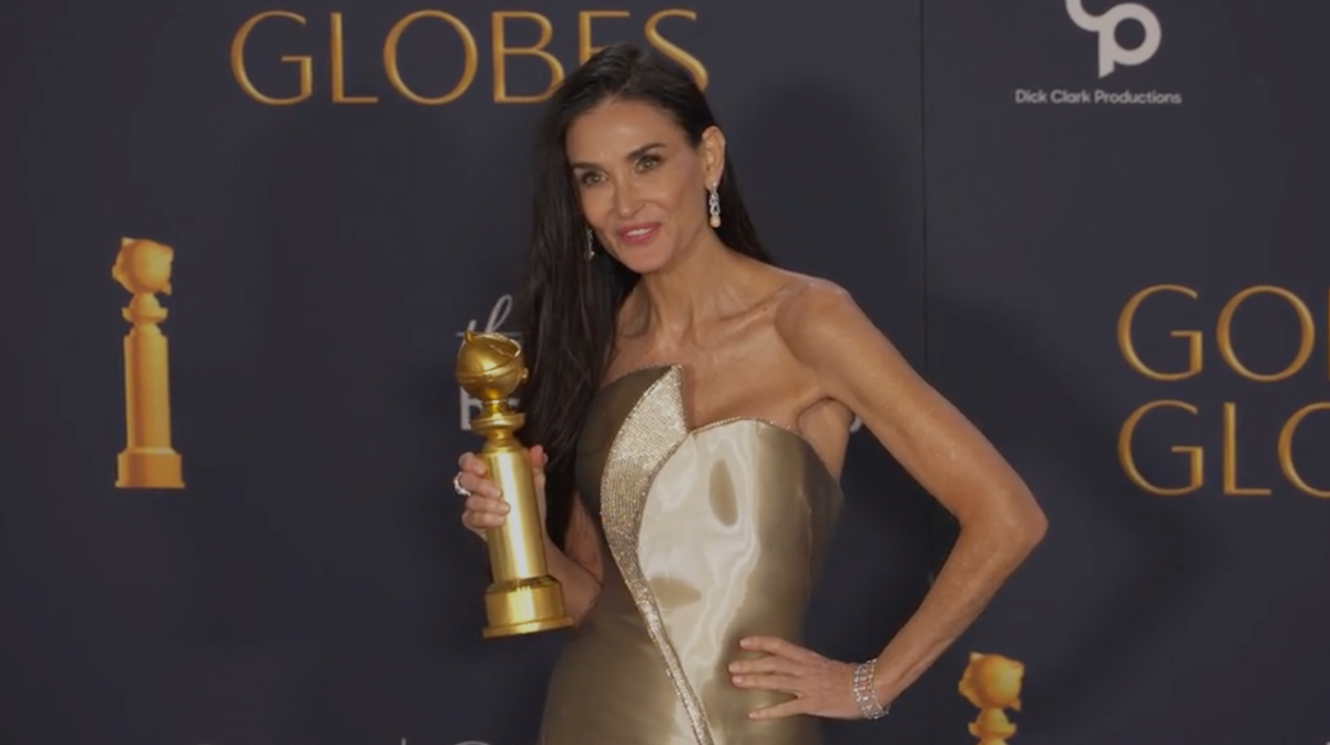 preview for Demi Moore at the 2025 Golden Globes
