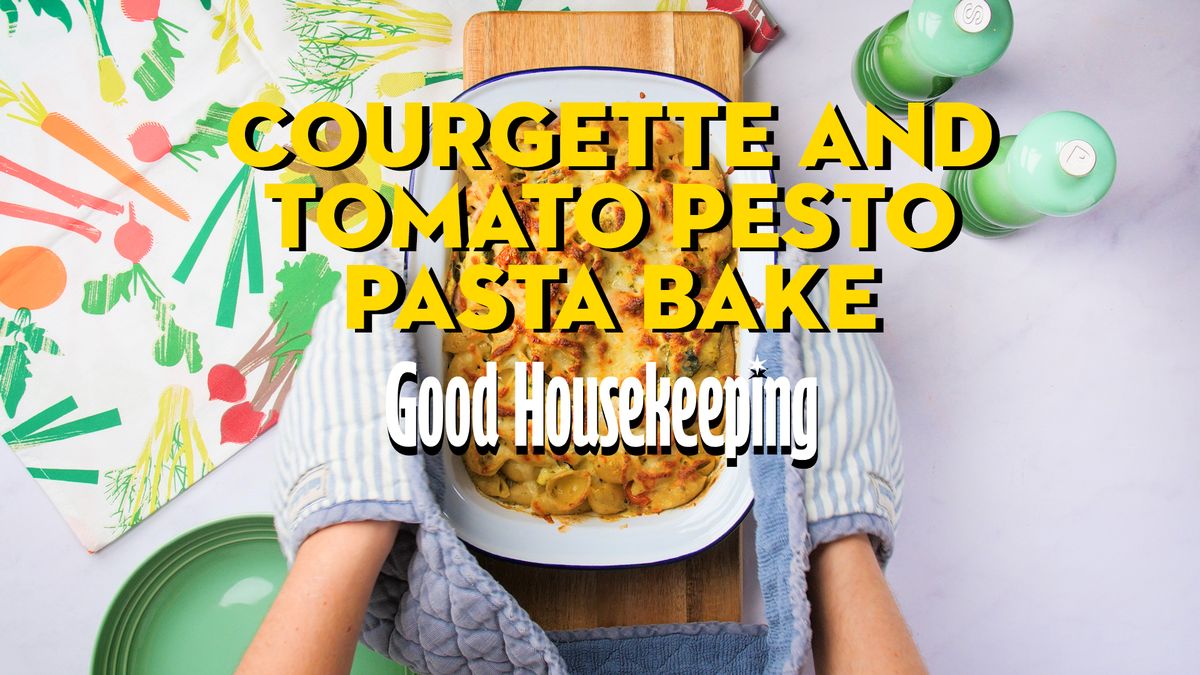 preview for Courgette and Tomato Pesto Pasta Bake