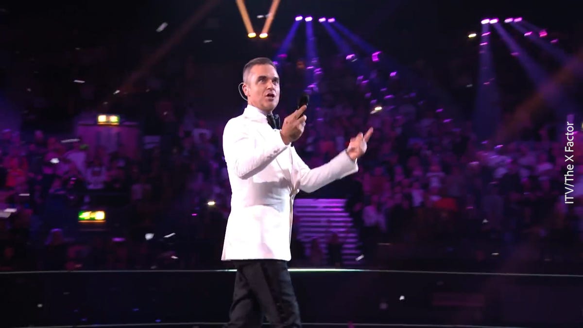 preview for The X Factor viewers are loving life as Take That and Robbie Williams reunite on stage