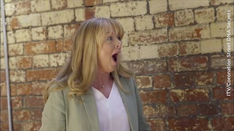 preview for Sally Ann Matthews discovers which Corrie legend she is related to