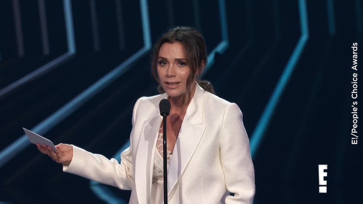 preview for Victoria Beckham's speech as she accepts People's Choice Award for fashion