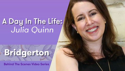 preview for Behind the Scenes of 'Bridgerton': A Day in the Life: Julia Quinn