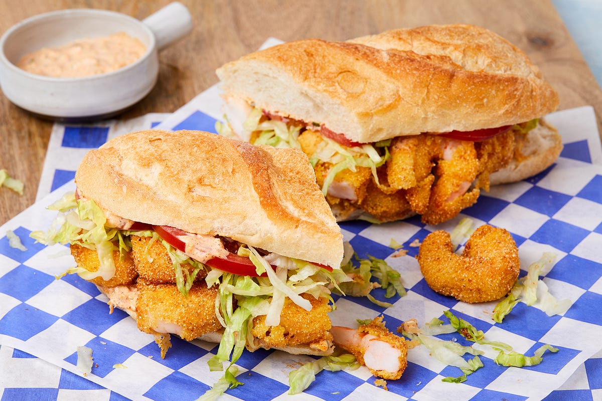 preview for It's TOTALLY Worth Deep Frying For This Shrimp Po’ Boy