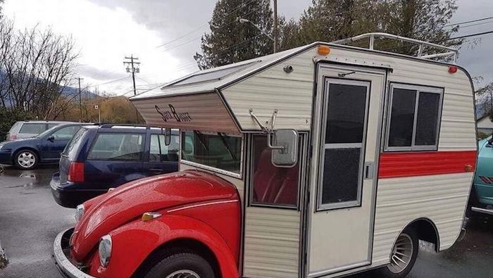 preview for Volkswagen Beetle converted into an RV