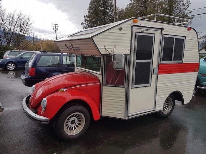 preview for Volkswagen Beetle converted into an RV