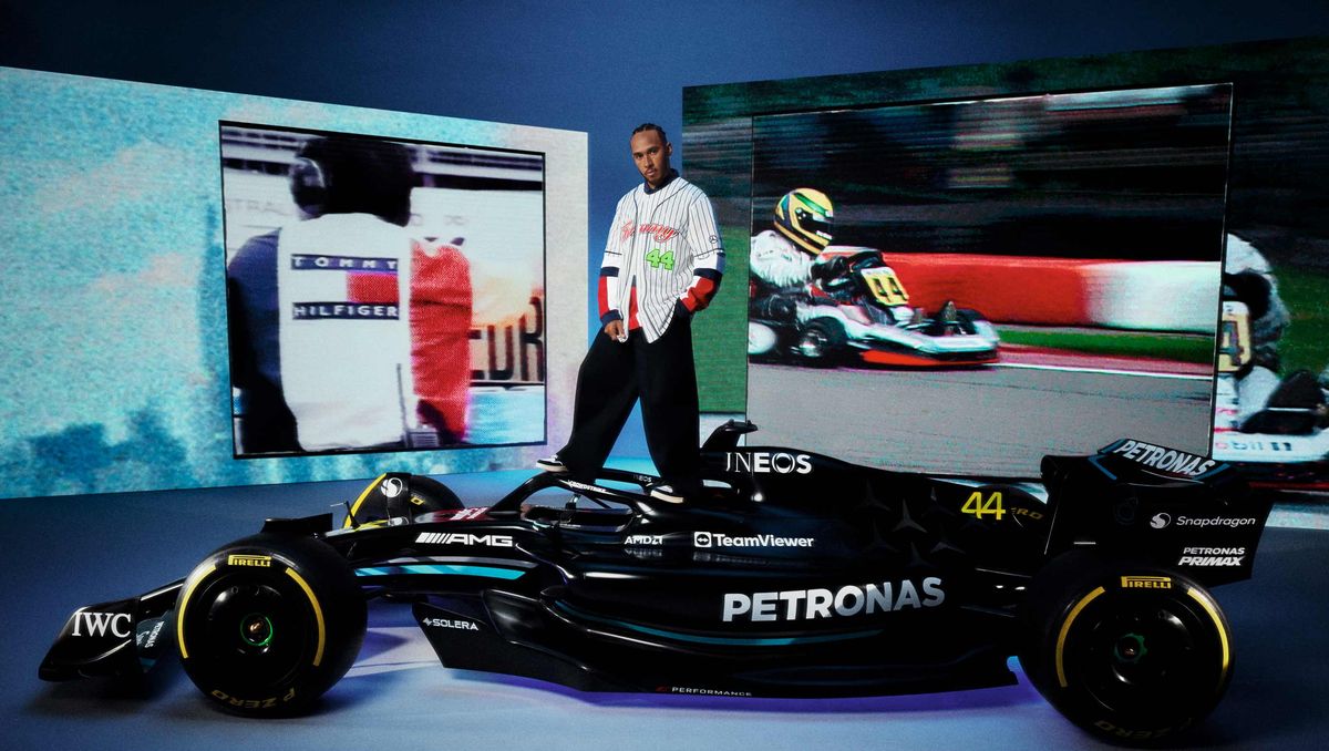 2022 2023 Mercedes AMG Petronas F1 Lewis Hamilton # 44 Camiseta Deportiva  POLO