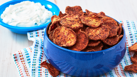 Best Baked Sweet Potato Chips Recipe How To Make Sweet Potato Chips In The Oven Delish Com