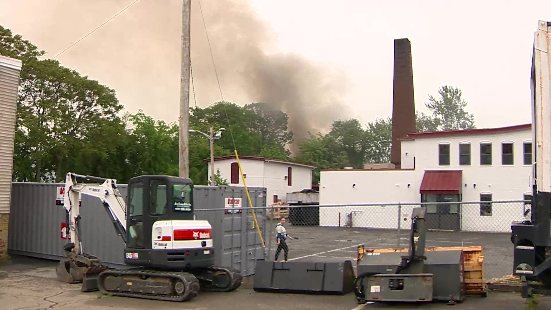 Firefighters spend hours battling 5-alarm mill fire