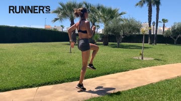 la atleta susana alonso entrenando en la calle