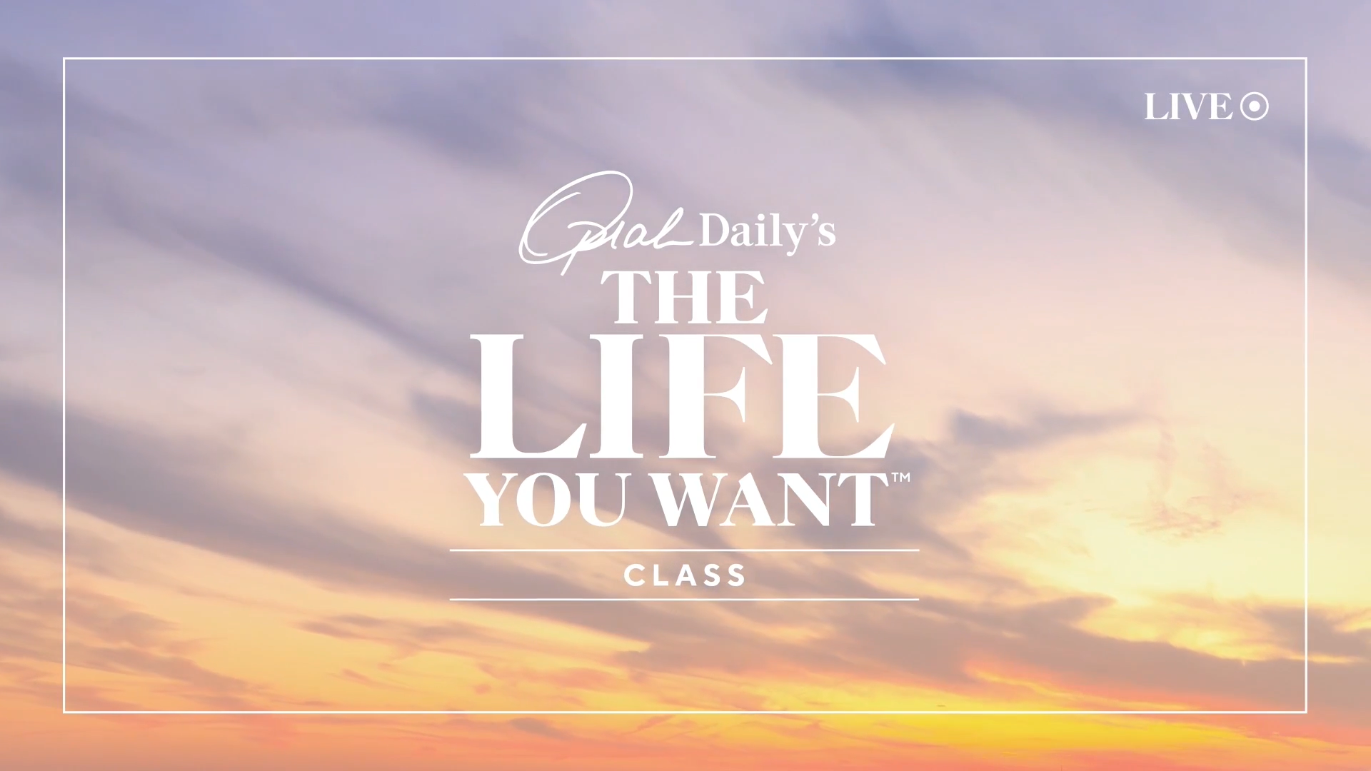 Oprah Daily's The Life You Want Class  If you're wondering what we're  going to cover during our series The Life You Want Class, we've got our  planner as a roadmap. Not