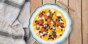 tortilla vaga con jamón ibérico, tomates cherry y burrata por foodtropia