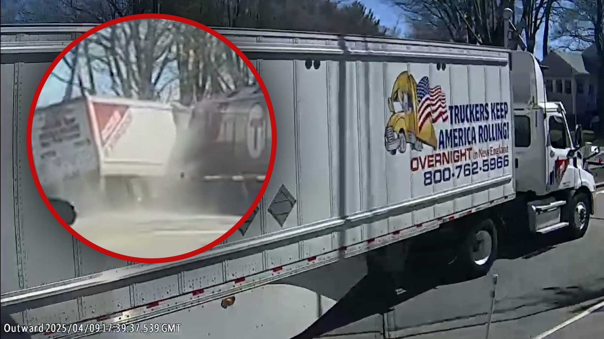 Video shows MBTA Commuter Rail train slam into tractor trailer