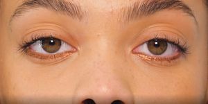 Eyebrow, Face, Eye, Eyelash, Nose, Skin, Close-up, Cheek, Iris, Forehead, 